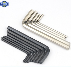 Wugeon hình chữ L Hex ổ cắm cờ lê thiết lập DIY lớp mạ Chrome hoàn Thành thép tay áo cờ lê công nghiệp Metric Đen lục giác <span class=keywords><strong>Key</strong></span> - Product Image 1