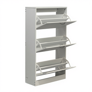 <span class=keywords><strong>Mueble</strong></span> <span class=keywords><strong>Zapatero</strong></span> Estrecho con 3 Cajones Abatibles, Organizador de Zapatos para la Entrada, <span class=keywords><strong>Zapatero</strong></span> Oculto de Madera con Puertas - Product Image 5