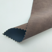Tissu en cuir PU imprimé rétro bicolore brossé à tombé doux pour vêtements, robes et jupes