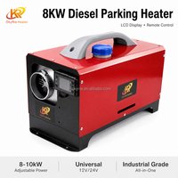 Chauffage d'appoint diesel tout-en-un OkyRie AX81H 8-10KW 12V/24V avec commutation automatique pour camion, camping-car, cabine, télécommande LCD