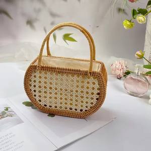 Bolsa de mimbre de estilo francés casera para mujer, cesta de bambú de mimbre, bolsas de mimbre de Vietnam de <span class=keywords><strong>Bali</strong></span>, Indonesia - Product Image 5