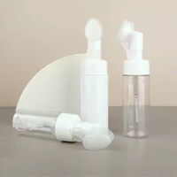 Bouteille de recharge en PETG blanc et brun de 8 oz (100 ml) pour mousse nettoyante, savon liquide pour les mains, flacons en plastique pour le lavage du visage