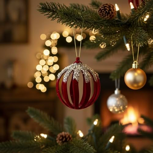 Boules de Noël personnalisées OEM ODM, décorations de fête, fournitures de vacances, vente en gros, boules de Noël en verre mat, ornements de Noël à LED - Product Image 2