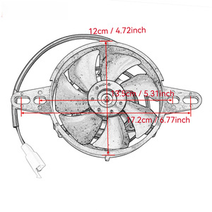 Pièces modifiées pour moto <span class=keywords><strong>quad</strong></span> ATV, radiateur refroidi par eau 150-250cc, ventilateur de refroidissement spécial, accessoires de modification de moto - Product Image 3