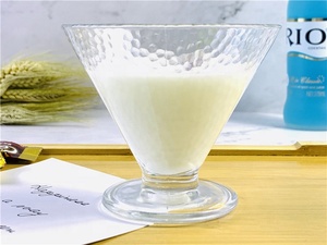 Gobelets en verre transparents faits à la main en forme de V <span class=keywords><strong>pour</strong></span> crème glacée, anti-fuite, réutilisables, 175 ml, <span class=keywords><strong>pour</strong></span> <span class=keywords><strong>milkshake</strong></span>, vente en gros - Product Image 2