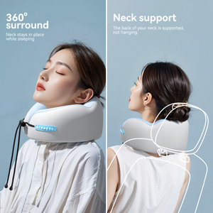 Có thể gập lại hình chữ U Bộ nhớ bọt cổ gối với massage Tính năng du lịch & máy bay Nap gối cổ tử cung cột sống hỗ trợ cho xe sử dụng - Product Image 3