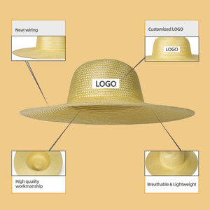 Oem grande cappello di paglia sole per le vacanze da uomo donna pesca Surf Custom palma cappello di paglia spiaggia - Product Image 5
