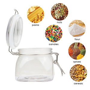 Wholesale Preserve Freshness 500ml 17oz Clear Metal Closure Food Grade Plastic Canister for Food - Product Image 6