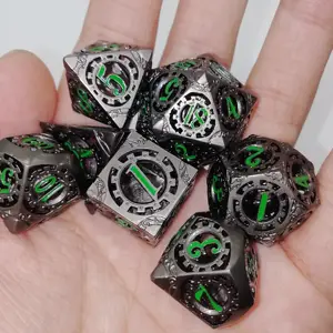 Jeu de dés D20 D100 en métal pour adulte, personnalisé, plateau drons et dragons, bordure aiguisée, coloré, livraison gratuite