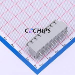 DB260-5.0-8P-GY Spring Terminal Block Through hole Component (THT),P=5mm Connector 1x8P 5mm Gray 8P - Product Image 2