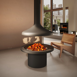 Modern 360 °   Cheminée suspendue <span class=keywords><strong>à</strong></span> rotation libre, <span class=keywords><strong>à</strong></span> <span class=keywords><strong>foyer</strong></span> <span class=keywords><strong>fermé</strong></span>, montée au plafond, d'angle, pour charbon de bois - Product Image 4