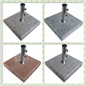 Round Square Granite <strong>Parasol</strong> Outdoor Umbrella <strong>Base</strong> <strong>Weight</strong> 30kgs 35kgs 40kgs 55kgs with Stainless Steel Tube, Handle and Wheels - Product Image 4