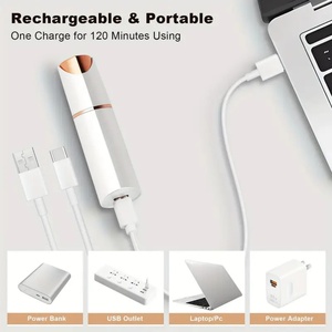 Depiladora Eléctrica Recargable 2 en 1 Sin Dolor, Depiladora Nasal y Afeitadora/Recortadora Facial para Mujer, Herramienta de Depilación Doméstica - Product Image 5