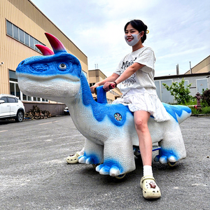 Trottinette à chevaucher dinosaure pour centres commerciaux, parcs d'aventure intérieurs, jardins d'enfants et écoles – Manèges dinosaures pour le divertissement - Product Image 2