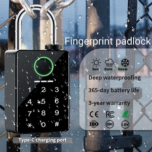 トゥヤ屋外ロック荷物スマート南京錠指紋ロックパッドロック盗難防止南京錠 - Product Image 1