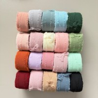 Ruban en organza de chiffon solide 30 mm (1 1/4 pouce) – Vente en gros, ruban artisanal coloré à motif floral pour emballage cadeau