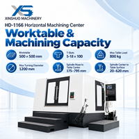 Centre d'usinage CNC horizontal 3 axes HD1166 avec contrôleur CNC NT40, 12000 tr/min, charge de table 800 kg, pour usinage intensif