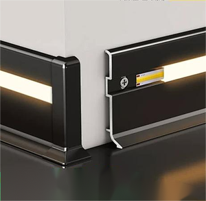 Radius <span class=keywords><strong>Led</strong></span> Aluminium Plint Inbouw Lineaire Verlichting Met Lichtkanaal Plint Bekleding - Product Image 4