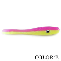 78mm 3.8g 8Pcs/Sac Leurre souple en PVC type Minnow à queue droite, avec yeux 3D, infusé au sel et parfumé, pour la pêche au bar et au grouper en eau douce et salée