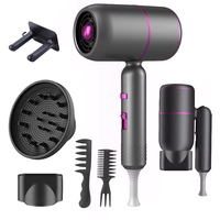 Kit de sèche-cheveux ionique pliable professionnel 2000W haute vitesse avec diffuseur Salon de voyage maison sèche-cheveux pliant