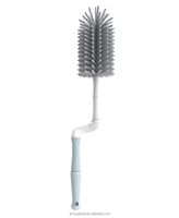 Brosses en silicone personnalisées pour biberons et tétines, avec poignée rotative en plastique, modèle JG-0010 (Guangdong), prix usine Jincy