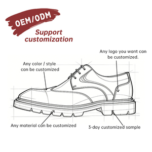Zapatos Oxford de Cordones para Hombre, Personalizados OEM, Formales, Casuales, Transpirables, Impermeables, para Bodas, Oficina, con Aumento de Altura - Product Image 4