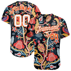 Men's V-Neck Softball Jersey in Short Sleeves with Hawaiian <b>Hip</b>-Hop Street Style Ideal Summer Activewear - Product Image 3