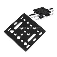 Pelat Gantry V-Slot Anodized Hitam 20x80mm untuk Profil Aluminium OpenBuilds CNC