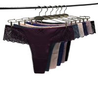 Culotte string sexy en dentelle et coton pour femme, taille basse, modèle très prisé