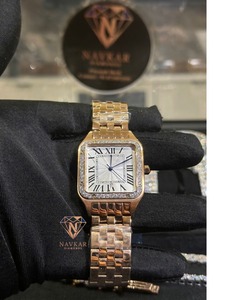 Montre de luxe à quartz avec date, style hip-hop, entièrement sertie de diamants, squelette, pour homme - Product Image 3