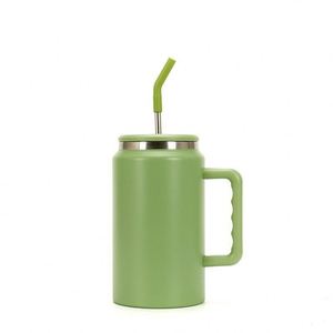Wholesale Custom 50oz <b>Large</b> Capacity 304 Stainless Steel Travel Car Vacuum Flask Tumbler <b>Cup</b> Mug with Handle - Product Image 2