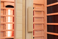 Sauna extérieur infrarouge lointain pour 2 personnes, en bois massif, pour usage en jardin