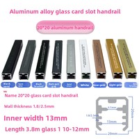 Aluminium-Legierung Bodenmontierte Glas-Handläufe für Wendeltreppen, Innen-Geländer mit Edelstahl-Metallzierleiste