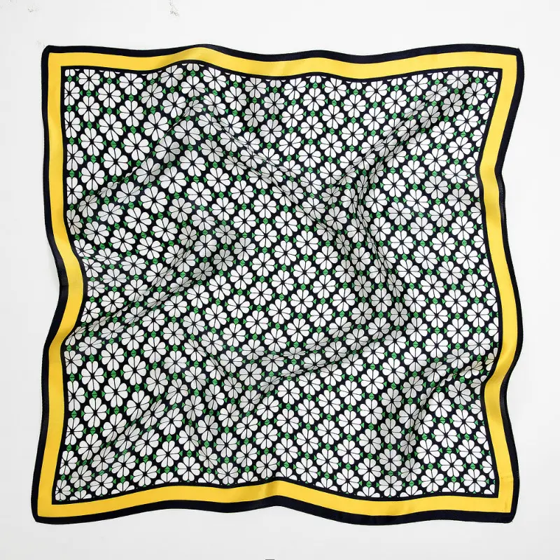 Printed Scarf Women 100% Silk Scarves Printing Service Designer Foulard En Soie Women Square Custom Silk Scarf With Logo