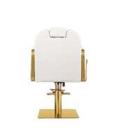 Chaise de barbier en or blanc Chaise de salon à base carrée pour femme Chaise inclinable pour mobilier de salon