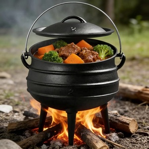 Potjie Pot <span class=keywords><strong>en</strong></span> <span class=keywords><strong>fonte</strong></span> pré-assaisonné d'Afrique du Sud à trois pieds pour la vente <span class=keywords><strong>en</strong></span> gros - Product Image 1