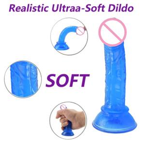 Mini gode en cristal de gelée à vendre chaud, jouet sexuel en silicone, pénis, bite avec ventouse - Product Image 6