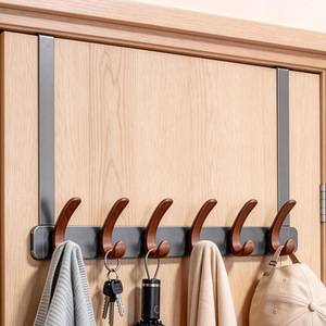 Over Door Clothes Rack With Phoenix Tail Design Strong Load Bearing Capacity Vintage Style Hook Type Clothing Organizer - Product Image 1