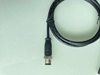 Connecteur mâle M12 à 4 broches de type moulé avec dispositifs de positionnement anti-erreur intégrés