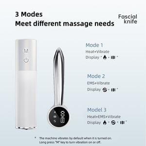 2025 más nuevo 3 niveles eléctrico GuaSha raspador masajeador tejido profundo Fascia músculo masaje hoja espalda pistola Fascia cuchillo compresa caliente - Product Image 4