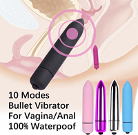 JT Leistungsstarker Bullet-Vibrator mit 10 Modi Tragbarer Mini-Taschen-Vagina-Stimulator Wasserdichtes Superstarkes Erwachsenen-Sexspielzeug für Frauen