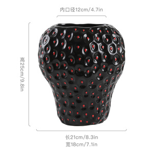 <span class=keywords><strong>Maceta</strong></span> de Cerámica Hecha a Mano al 100% Estilo Europeo con Forma de Fresa <span class=keywords><strong>Roja</strong></span> para Decoración de Jardín y Hogar - Product Image 5