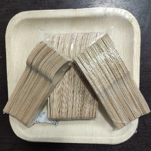 Areca Assiettes et bols jetables dégradables écologiques en feuille de palmier avec motif végétal Ensemble de vaisselle jetable - Product Image 6