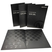 Carpeta de archivos de papel hecha a mano de moda personalizada carpeta de archivos de papel A4 de impresión