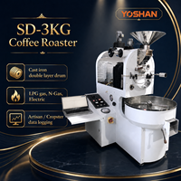 Máquina Tostadora de Café Yoshan de 1kg, 3kg, 6kg con Pantalla Táctil y Calentamiento a Gas (GLP) - Tostadora Comercial de Café
