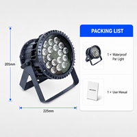 Projecteur LED Par 18x10W RGBW 4-en-1 IP65 étanche avec contrôle DMX512 pour événements extérieurs, concerts et éclairage de scène