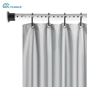 No Drill Tension Shower Rod Curtain Telescopic Shower Curtain Poles Bath Shower Curtain Rod Without Drilling