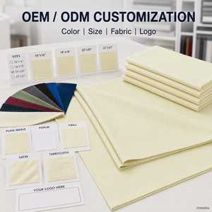 Elfenbeinfarbene Quadratische Serviette aus Polyester-Spinnfasern 20x20 Zoll 240GSM Kommerziell Waschbar Wiederverwendbar Anpassbare Tischdecke für Hotel und Restaurant - Product Image 5