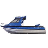 Bateau de pêche en aluminium confortable à vitesse rapide de 6m 20 pieds avec toit rigide à vendre
