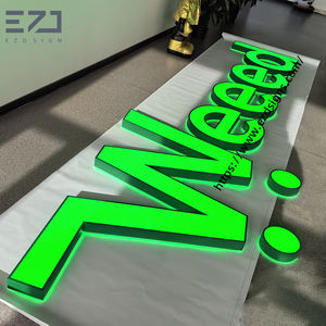 EZD Panneau avant de magasin d'affaires extérieur rougeoyant personnalisé Lumière <span class=keywords><strong>verte</strong></span> 3D LED Lettres de canal pour la publicité - Product Image 1